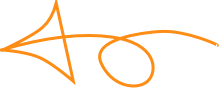 Orange left arrow