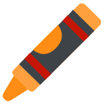 Orange crayon image
