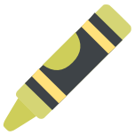 Pale green crayon image